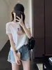 Linda Camiseta Bordada Estilo Coreano para Mascotas, Adelgazante, Dibujos Animados, Holgada, Casual, Manga Corta, Top para Mujer Verano Nuevo H072001