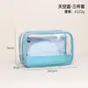 Bolsa de maquiagem de PVC com laser de alta qualidade, necessaire transparente à prova d'água personalizada, bolsa de armazenamento de maquiagem de viagem portátil fábrica