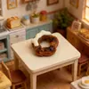 Pan de Donut Simulado Dibujo Animado Tienda de Panadería Juguete de Comida Escena Miniatura Accesorio Modelo Llavero DIY Pasador