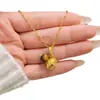 Artesanía tradicional de arena dorada, colgante de calabaza de ágata roja estilo chino, incrustado con diamantes, collar de la fortuna y la prosperidad con elixir de ojo de tigre, collar de calabaza