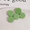 13mm simples all-match colorido cor sólida redonda resina patch celular shell brincos femininos DIY jóias acessórios atacado