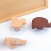 Gancho de Animales de Madera Maciza Gancho Infantil Asa Linda Colgante de Pared Creativo Sin Taladro Árbol Oso Elefante Jirafa Sombrero