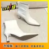 Botines de Tacón Alto con Punta para Mujer 2026 Otoño Invierno Nuevos Elegantes Chic Botines Tacón de Aguja Piel Suave Moda Francesa Botas Adelgazantes