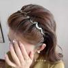 ¡Diadema de onda! Dulce nuevo estilo limpiador facial no clip sensación de textura esponjosa con peine de dientes sentido del diseño antideslizante diadema