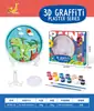 Disco de Pintura de Yeso para Niños Simulación DIY con Diseño de Triceratops, Juguete Creativo de Graffiti para Niños y Niñas
