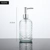 Botella Transparente de Desinfectante de Manos con Dispensador a Presión Hotel Hogar Baño Botella de Champú Agua Gel de Ducha Botella de Vidrio Reenvasado de Loción Botella Vacía