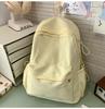 Mochila Nueva Estilo Japonés Ins de Aspecto de Alta Calidad Fresca y Dulce de Color Caramelo con Lazo para Estudiantes de Secundaria y Preparatoria Mochila Ligera
