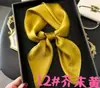 Diadema Elegante Sencilla para Mujer con Decoración para Camisa Bufanda Profesional Color Sólido Satén de Seda Artificial Gasa Bufanda Cuadrada de 70cm