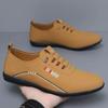Sapatos masculinos de sola macia Sapatos masculinos de couro de alta qualidade respiráveis Novos sapatos de couro casuais da moda para todos os combos com sola macia superfície macia sapatos leves