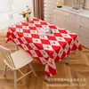 Estilo INS Toalha de Mesa Xadrez para Sala de Jantar Uso Doméstico Nórdico Impermeável à Prova de Óleo Sem Lavar Pano para Mesa de Café PEVA Resistente ao Calor Em Estoque