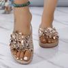 Europa y Estados Unidos comercio exterior transfronterizo zapatos de mujer verano nuevo flor suela blanda talla grande playa sandalias de dedo mujer para exterior