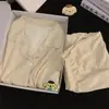 Pijama de Cachorro Pudding Xadrez para Mulheres, Primavera, Outono e Verão, Novo Algodão-Like Estilo Fofo Ins Estudante Tamanho Plus Conjunto de Roupa de Casa