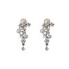 Nuevos Pendientes Elegantes de Plata con Borla de Zirconia Perla Dorada Familia Rica 2023 Pendientes de Lujo Ligero de Gama Alta de Nicho