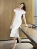 2026 Verano Nuevo Vestido Luna Blanca Vestido Blanco para Mujer Vestido de Compromiso 9015