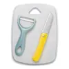 Juego de Tres Piezas de Tablas de Cortar de Acero Inoxidable, Peladores de Frutas y Verduras, Cuchillos Plegables para Frutas, Juego de Herramientas de Cocina Asakh-No.507