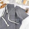 Pantalones de Pierna Ancha de Cachemira Suave 2026 Nuevos para Mujer Primavera y Otoño de Cintura Alta, Fluidos que Te Hacen Ver Más Alta y Delgada, Versátiles Pantalones Largos de Pierna Recta