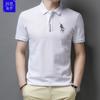 Camiseta de Algodón Puro para Hombre Runenboluo 2025, Se Puede Usar como Capa Base o Prenda Exterior, Camisa Polo para Hombres Maduros de Mediana Edad, Camiseta de Manga Corta