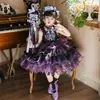 Vestido de Princesa Kuromi para Niñas, Colección Primavera/Otoño, Vestido Cosplay Infantil, Vestido Lolita, Vestido Suéter