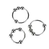 Anel Cock de Quatro Contas Piercing Corporal Metálico Argola de Nariz Anel de Bloqueio de Espermatozoides Exercício Peniano Anel de Restrição de Prepúcio Produtos Sexuais Atacado