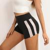Lentejuela de limón nuevo comercio exterior Europa y Estados Unidos alta solidez color sólido cintura alta barriga cadera hueco costura blanco y negro pantalones cortos de cintura alta
