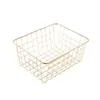 Cesta de Armazenamento de Ferro, Cesta de Armazenamento para Cozinha Doméstica, Porta-Petiscos Estilo Simples, Cesta de Armazenamento com Recortes para Cosméticos de Banheiro