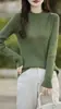 Camiseta Casual de Algodón Puro con Canalé y Cuello Medio, Diseño de Raya Vertical Texturizada, Top Holgado y Versátil para Primavera y Otoño, Venta al por Mayor