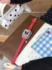 Correa de Reloj con Colgante de Corazón de Puntos Finos Adecuada para Apple Watch iWatch Generación 11 10/987Ultra/Se