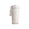 Caneca de Café Jie Anxi para Mulheres no Atacado, Alto Valor Estético, Nova Caneca Portátil de Viagem, Copo de Água com Canudo, Caneca Térmica com Design Floral