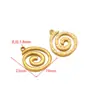 Colgante Circular en Espiral Repujado de Acero Inoxidable Chapado al Vacío en Oro de 18K Accesorios para Collares Pendientes DIY Joyería Venta al por Mayor