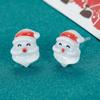 Pendientes navideños de nicho lindos pendientes de resina para perforación de oreja nuevos pendientes pequeños simples elegantes de moda para mujeres