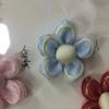 Gaze Bordada Flor de Cinco Pétalas Acessórios diy Tecido Acessórios de Flor Artesanal Acessórios para Roupas Borda Bordada Rosa Brilhante Cinco Pétalas
