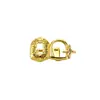 Amazon Europeo y Americano Hip-Hop Doble Corazón Irregular Hueco Brackets Dentales Chapados en Oro con Circonita Personalizados de Moda Dientes de Oro
