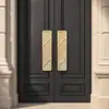 Estilo Moderno Simples Madeira Maciça Portas Duplas de Vidro Deslizantes Maçaneta Hotel de Luxo Clube de Alto Padrão Maçaneta de Porta de Entrada