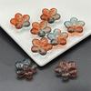 Contas de Vidro Coloridas em Formato de Flor de Cinco Pétalas, Contas de Vidro Iridescentes em Formato de Flor para Pulseiras, Brincos, Acessórios de Cabelo DIY e Materiais Artesanais