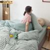 Algodón Puro Sin Estampar Algodón Tianzhu Tejido de Algodón Funda de Edredón Pieza Única Algodón Puro Simple Alta Calidad Rayado Fabricante de Ropa de Cama Venta al Por Mayor