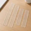 Régua Reta Sem Marcações para Alunos do Ensino Fundamental Acrílico em Branco Desenho 15cm 20cm Placa de Luz Transparente Régua Ondulada Pode Imprimir Logo