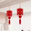 Decoração de Quarto de Casamento Sala de Estar da Noiva Quarto Decoração de Casamento Casa Nova Teto de Casamento Conjunto de Flores de Papel Caractere Xi Suprimentos para Casamento