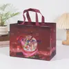 Bolsas de Regalo para Nochebuena con Estampado Dorado, Bolsas de Compras No Tejidas, Bolsas de Regalo para Eventos Transfronterizos, Bolsas para Dulces de Halloween