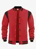 Cardigan de alta rua masculino Cross-border Wish com forro de fleece e gola alta de retalhos jaqueta de baseball, jaqueta aviador esportiva casual americana