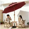 Sombrilla de exterior, sombrilla de patio, sombrilla grande para el sol en exteriores, sombrilla plegable de poste central, parasol para mesa y silla de balcón, puesto exterior y decoración de boda
