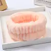 Faixa de Punho de Flanela para Lavar o Rosto Macaron Cor Sólida Absorvente de Água Suor Faixa de Punho para Lavar o Rosto Maquiagem Faixa de Cabelo Acessórios de Cabelo