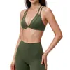 Nuevo sujetador deportivo cruzado de bloques de color transfronterizo para mujer, a prueba de impactos, de soporte, transpirable, de dos piezas simuladas, hermoso sujetador de yoga para espalda para correr