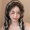 2026 Nueva Diadema Trenzada Floral para Mujer, Diadema de Cinta Bufanda para Atar el Cabello con Perla Integrada, Tacto de Alta Gama, Pinza para el Cabello de Atar