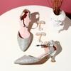 Zapatos de una sola capa para niñas nuevos de Primavera y Otoño Tacones Altos de Princesa Hebilla Hebilla Color Sólido Zapatos para Niños Medianos y Grandes para Estudiantes Zapatos de Cuero para Niñas