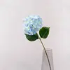 Flor artificial única de hortensia mariposa con estampado de seda degradado, estilo wabi-sabi, decoración de suelo para casa de huéspedes y escenografía de sala de exposiciones