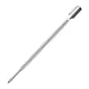 Suministros de arte para uñas de doble punta acero inoxidable portátil empujador de acero tenedor para cutícula empujador de cutícula descargador raspador de armadura belleza pequeño empujador de acero manicura
