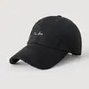 Gorra de Bordado de Letras Pequeñas Sencilla Estilo Coreano para Mujer, Gorra de Béisbol Versátil Casual para Primavera y Verano, Gorra con Visera de Protección Solar
