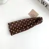 Faixa de cabeça retrô europeia e americana com bolinhas coloridas contrastantes e estampa de bolinhas, alta elasticidade, estilo doce e cool, lenço de cabeça moderno e versátil