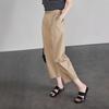 Pantalones Harem Casuales Cortos para Mujer 2026 Verano Nuevo Estilo Coreano Ajustados Estrechos de Pierna Ancha de Cintura Alta Rectos