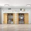 Cama Apartamento debajo de la Mesa Cama Individual y Doble Conjunta Dormitorio de Estudiantes con Armario Escritorio Cama